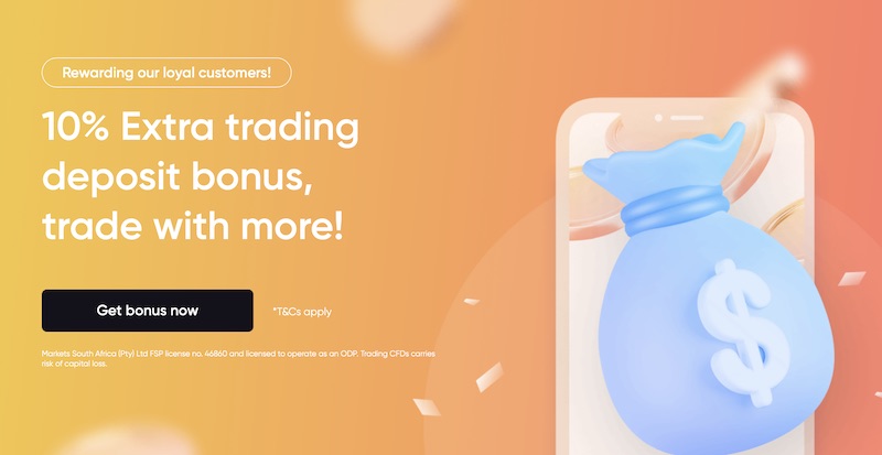 Markets.com ─ 10% Loyal Bonus