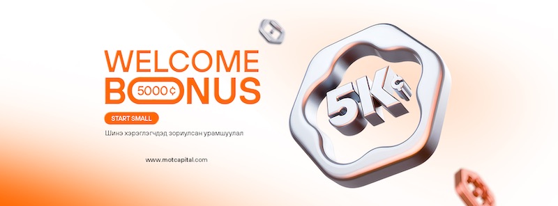 MOTFX No Deposit Bonus - ¢5,000 Welcome Bonus