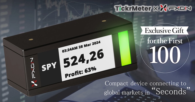 FXON Launches Grand Opening Campaign: First 100 Traders to Receive the Coveted TickrMeter Trading Gadget