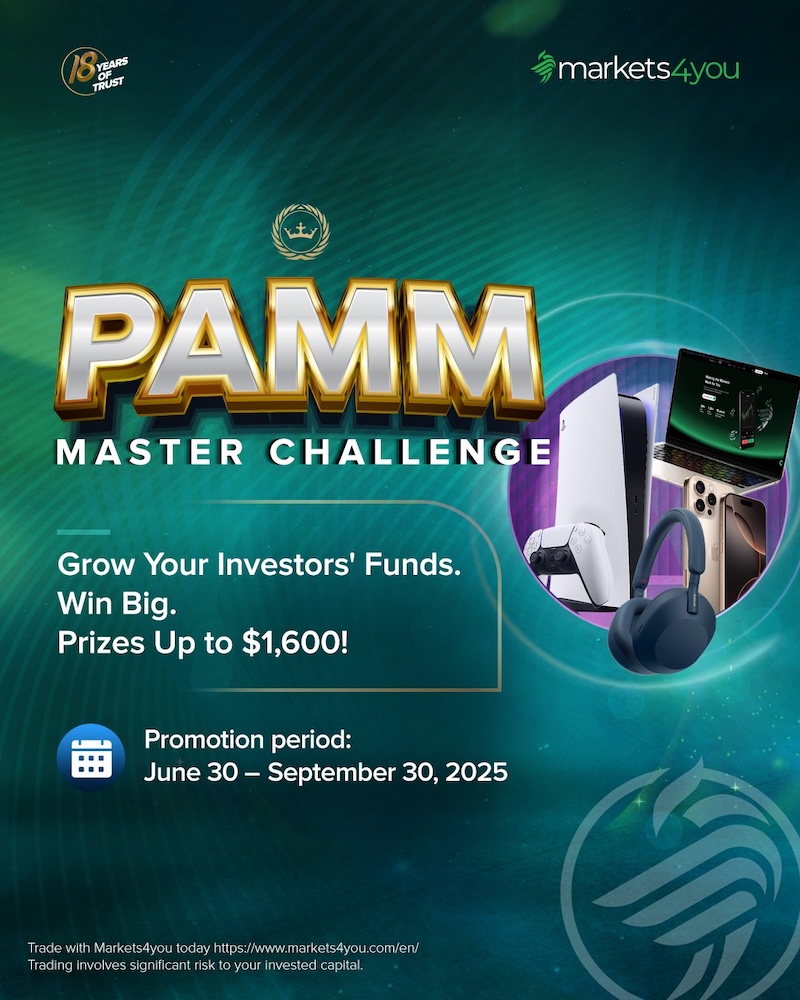 Become a PAMM Master: Markets4you Launches Global Challenge With Prizes Up to $1,600