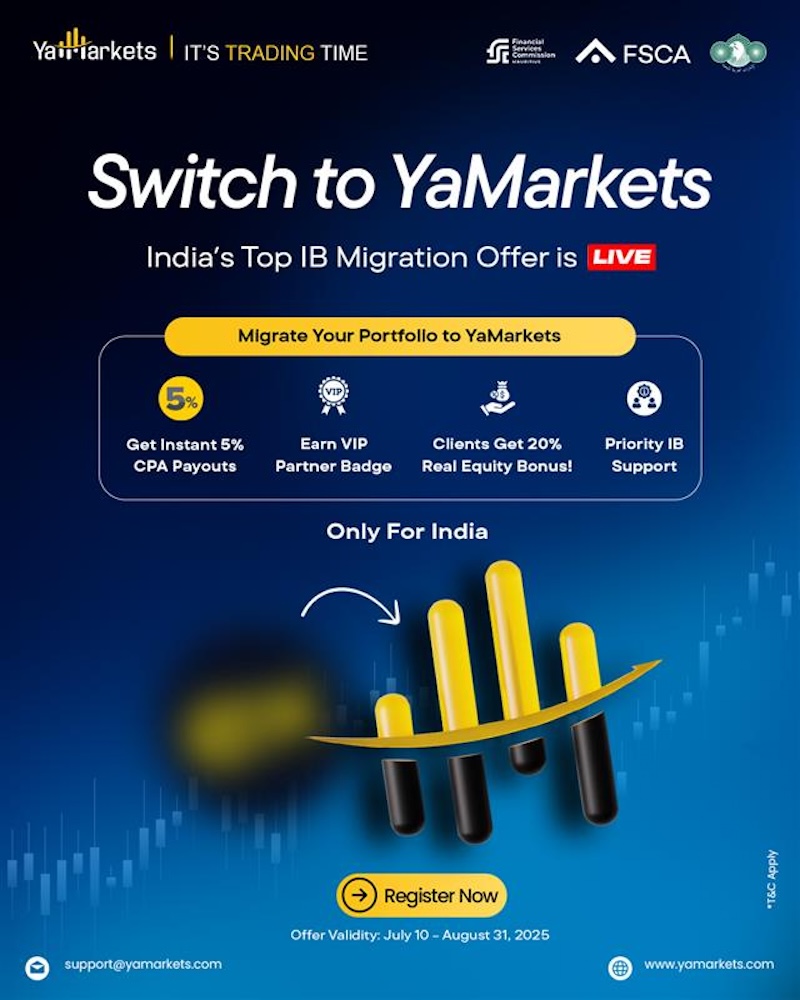 India’s Top IB Migration Campaign: YaMarkets Launches Exclusive 5% CPA Offer for Displaced Brokers