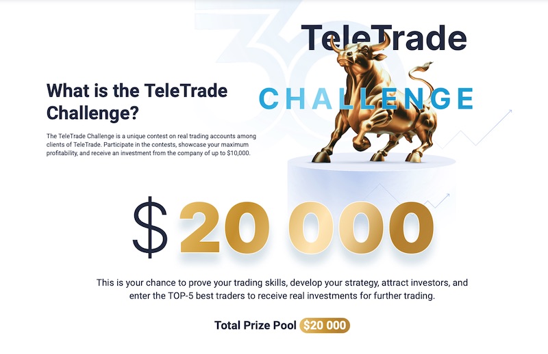 Compete for Glory and Cash: TeleTrade Challenge Offers $20,000 for Top Traders