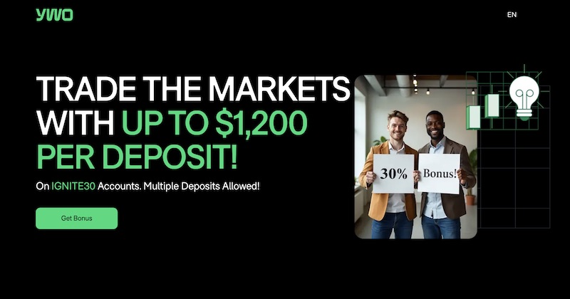 YWO ─ 30% Welcome Bonus