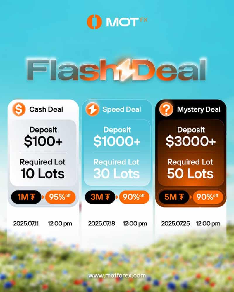 MOT Forex Launches Limited-Time Flash Deal Promotion with Up to 95% Off Trading Credit and Prizes