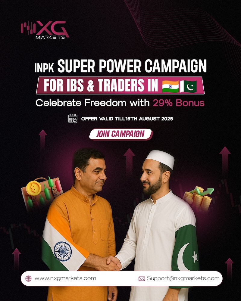 NXG Markets Launches 29% Super Power Bonus Campaign for India & Pakistan Traders and IBs – Aug 1–15, 2025