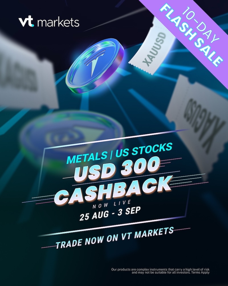 VT Markets Launches 10-Day Flash Deal: Trade Top US Stocks & Metals with Up to $300 Cashback