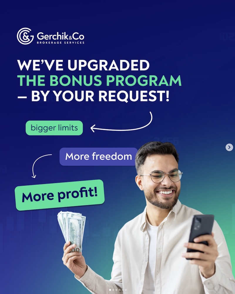 Gerchik & Co Launches 100% Deposit Bonus — New Clients Can Receive Up to $1,000 in Trading Funds
