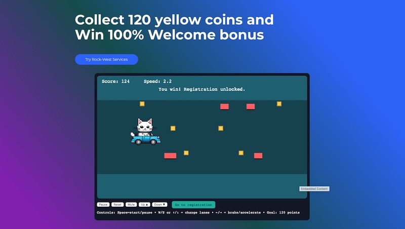 Collect 120 Coins in Rock-West’s Game and Unlock a 100% Welcome Bonus for New Traders
