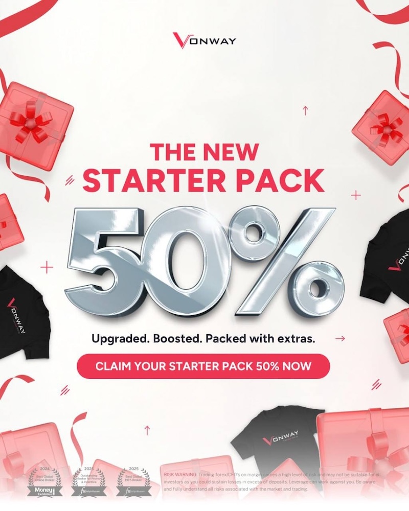 Vonway Introduces Starter Pack Promotion for New Traders Featuring 50% Deposit Bonus and Exclusive Welcome Gift