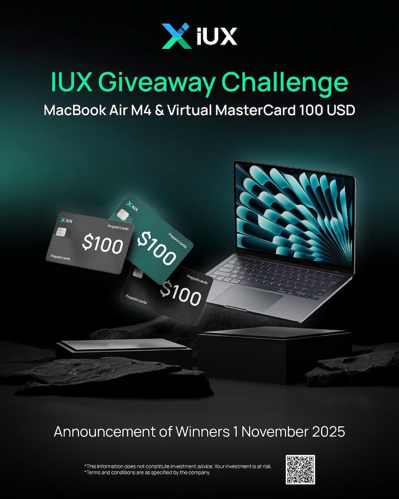 IUX Launches Global Tech Giveaway: Win a MacBook Air M4 or One of 15 $100 Virtual Cards — No Purchase Necessary