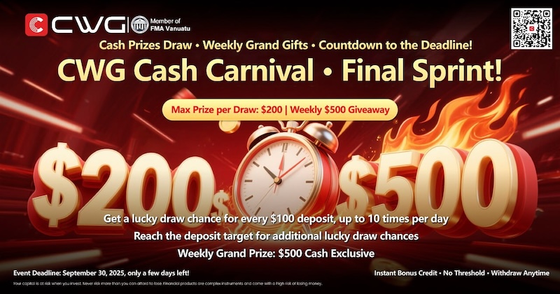 CWG Cash Carnival Grand Finale: Win Daily Cash Prizes Up to $200 and Weekly Rewards Before September 30