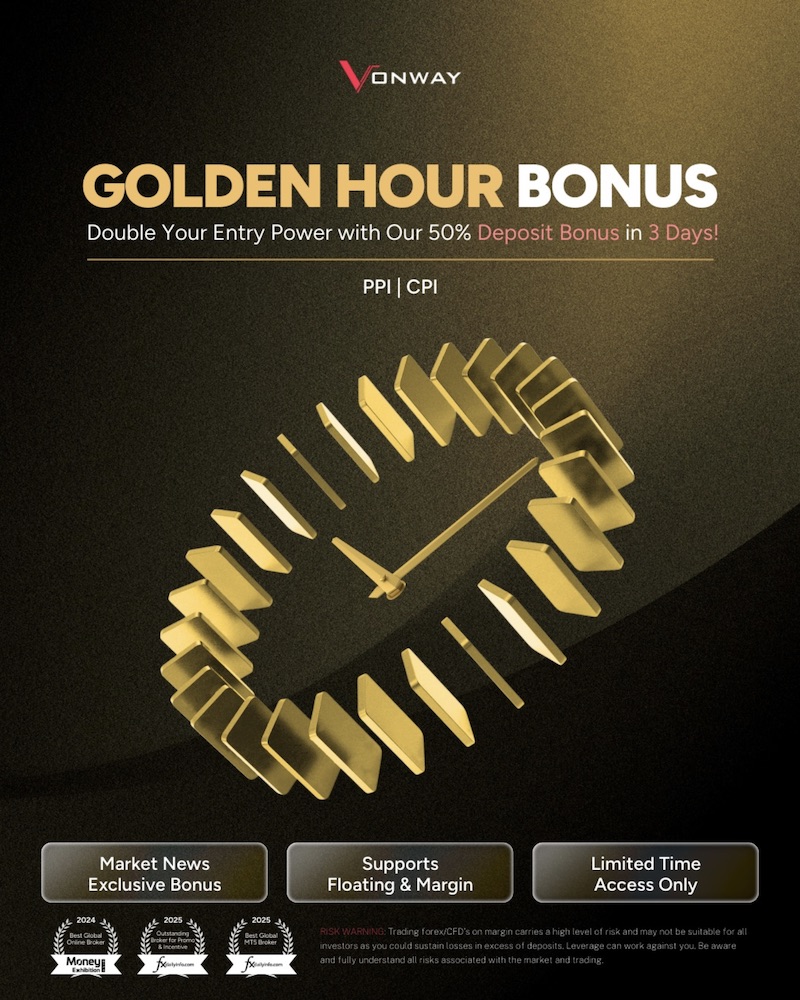 Vonway Launches 50% Golden Hour Deposit Bonus Timed with Key Economic Releases