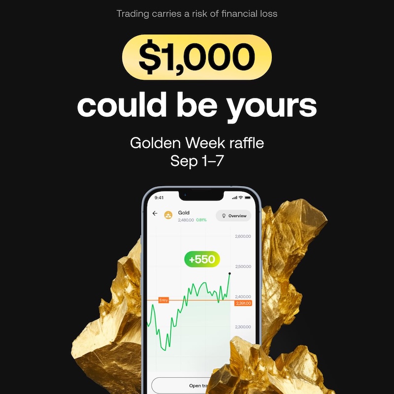Trade Gold with 500x Leverage and Win Up to $1,000 During Doto's Golden Week Raffle