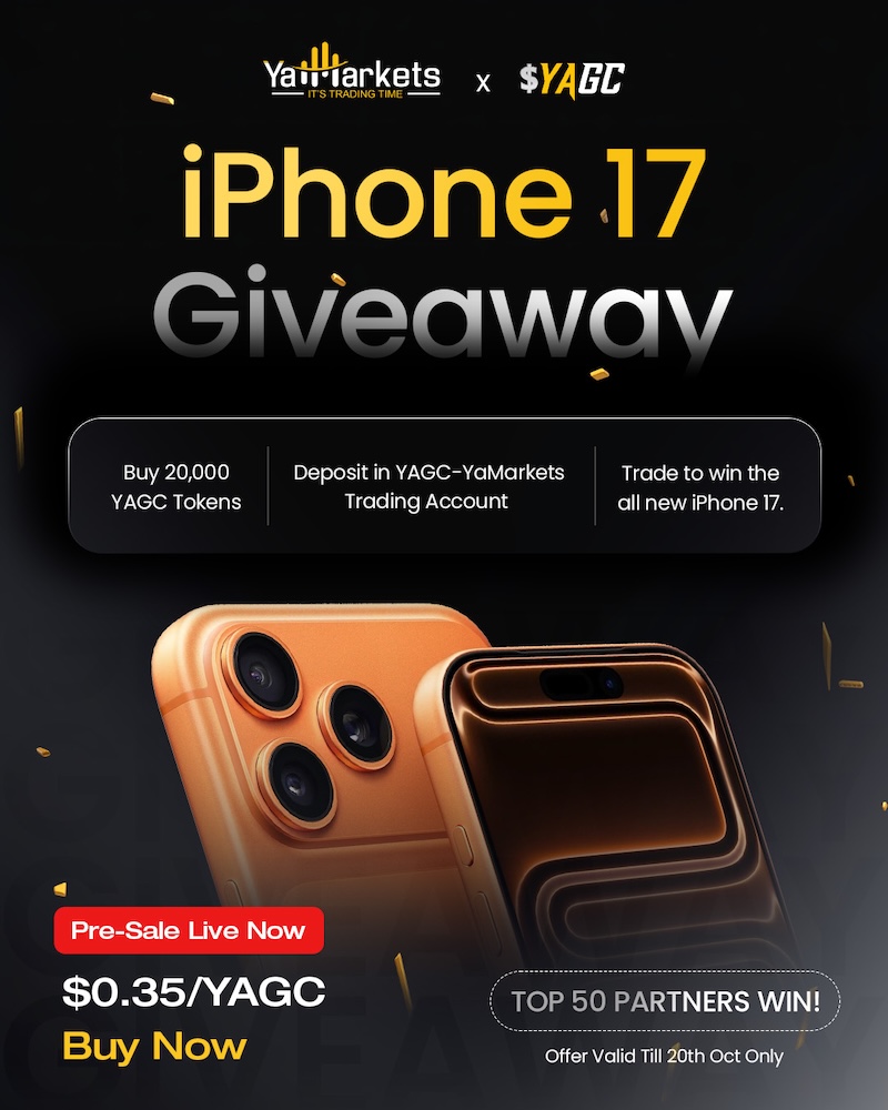 Win the All-New iPhone 17 with YaMarkets: Trade YAGC Tokens and Be Among the Top 50 Winners!