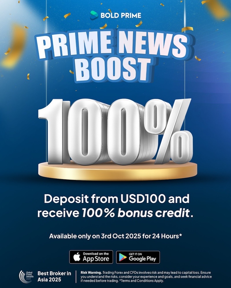 Bold Prime – 100% Deposit Bonus