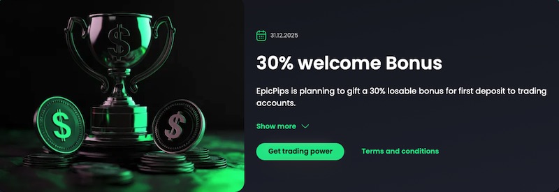 EpicPips - 30% Welcome Bonus