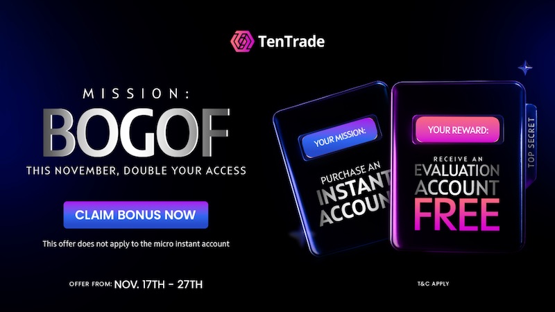 Double Your Trading Power with TenTrade’s Free Evaluation Account Offer