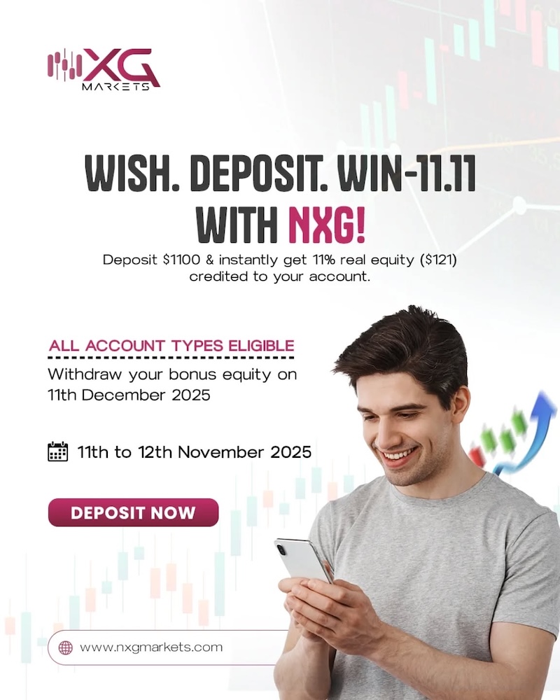 NXG Markets Launches 11.11 Trading Boost: Deposit $1,100 and Receive 11% Real Equity Instantly