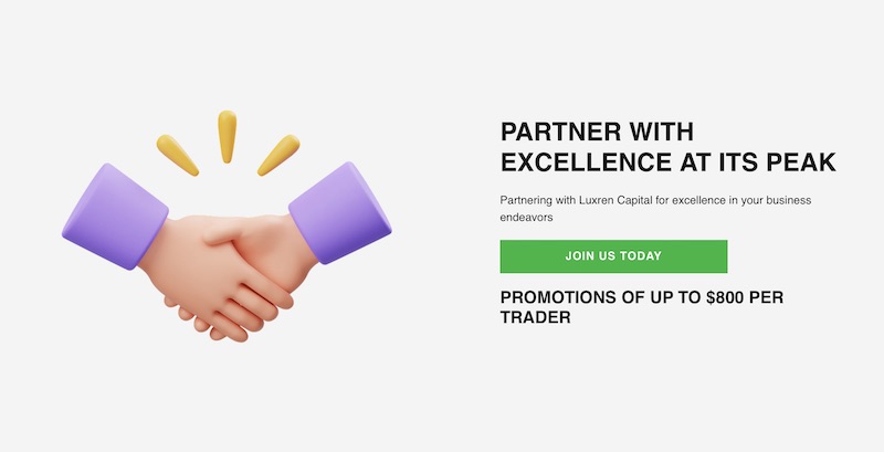 Luxren Capital Unveils Elite Partner Program: Earn Up to $800 Per Trader