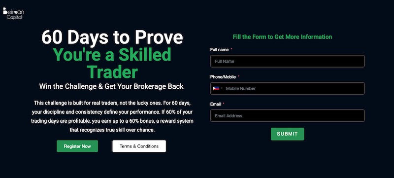 60-Day Forex Trading Challenge at Beirman Capital Offers Up to 60% Bonus