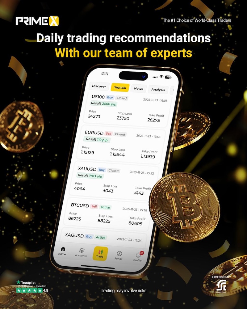 PrimeX Capital Launches Expert Trading Signal Service for Forex and Gold Traders