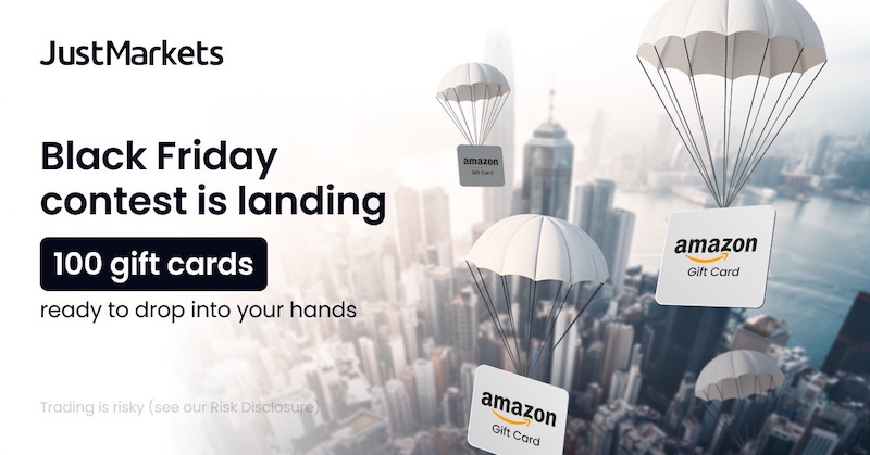 JustMarkets Launches Black Friday Giveaway With 100 Amazon Gift Cards Up for Grabs