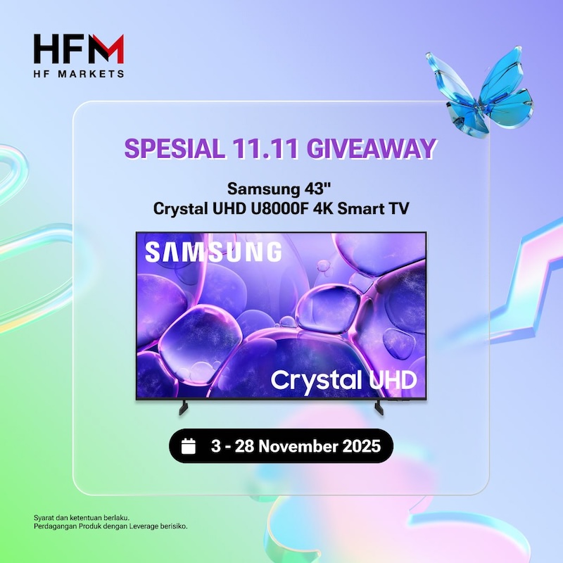Celebrate 11.11 with HFM Indonesia’s Special Giveaway – Win a Samsung 43” 4K Smart TV
