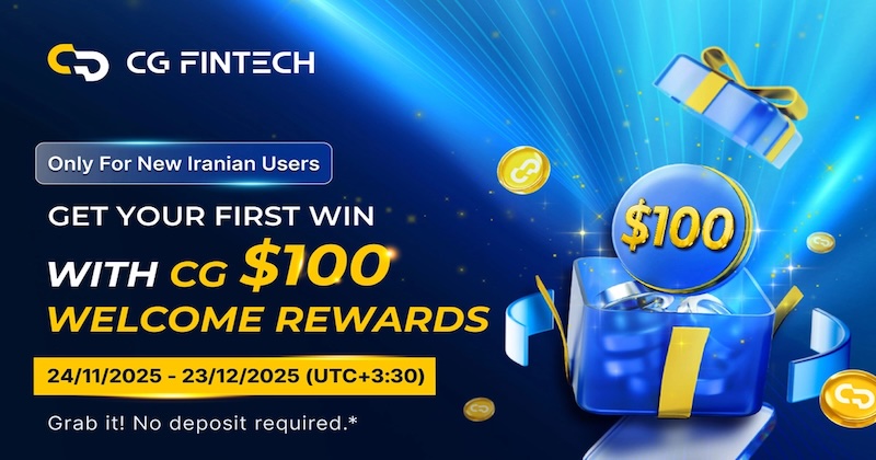 CG FinTech No Deposit Bonus - $100 Welcome Bonus
