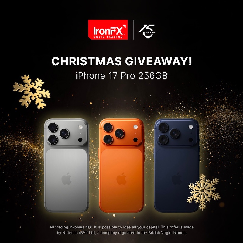Win an iPhone 17 Pro 256GB with IronFX’s Exclusive Forex Christmas Giveaway