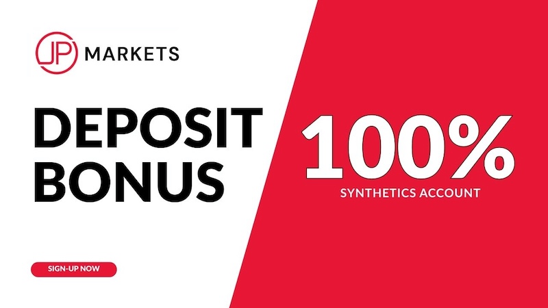 JP Markets - 100% Synthetics Bonus