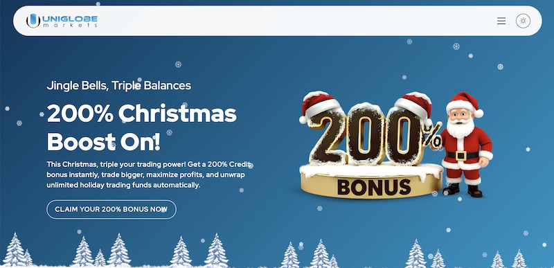 Uniglobe Markets - 200% Christmas Bonus