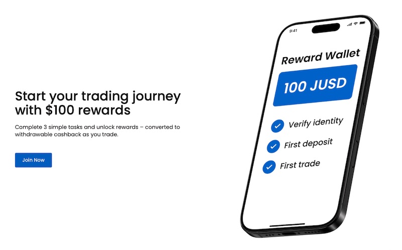 JMarkets - $100 Welcome Bonus