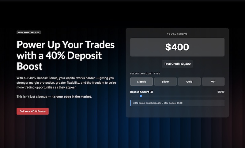 Capitalcore 40% Deposit Bonus