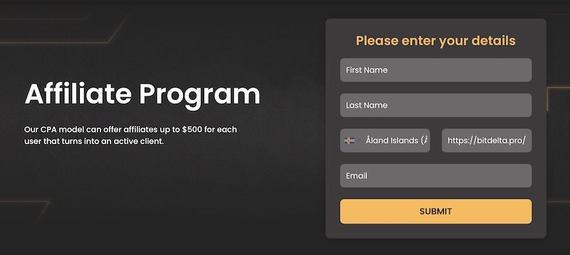 BitDelta Pro Introduces CPA Affiliate Program Offering Up to $500 Per Active Forex Client