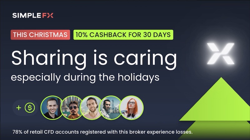 Boost Your Holiday Trading: Earn Up to 10% Cashback with SimpleFX SFX Coin Rewards