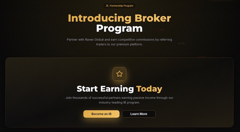Ravex Global Supercharges Partner Earnings With IB Program Paying Up to $15 per Lot Worldwide
