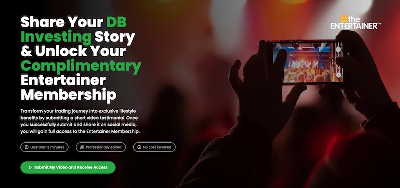 DB Investing Launches Video Testimonial Campaign Offering Complimentary Entertainer Membership