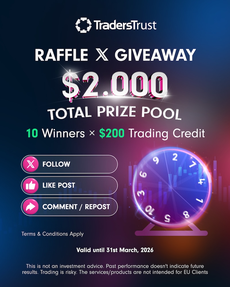 TradersTrust No Deposit Bonus - $2000 Raffle Bonus