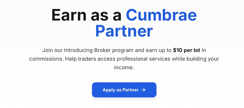 Earn Up to $10 per Lot with Cumbrae’s Introducing Broker Program