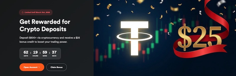 FirewoodFX - $25 Crypto Deposit Bonus