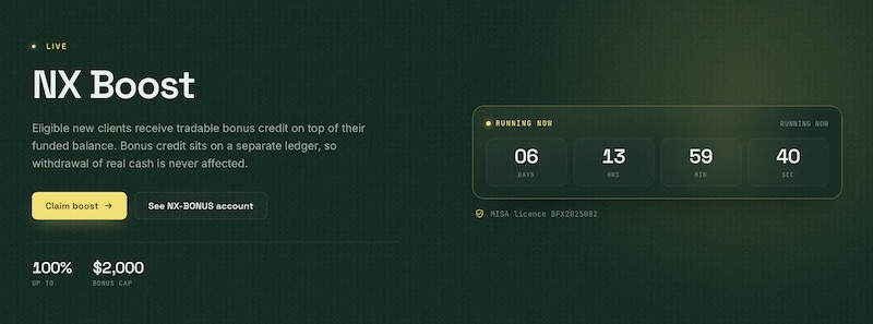FXNX ─ NX Boost Bonus