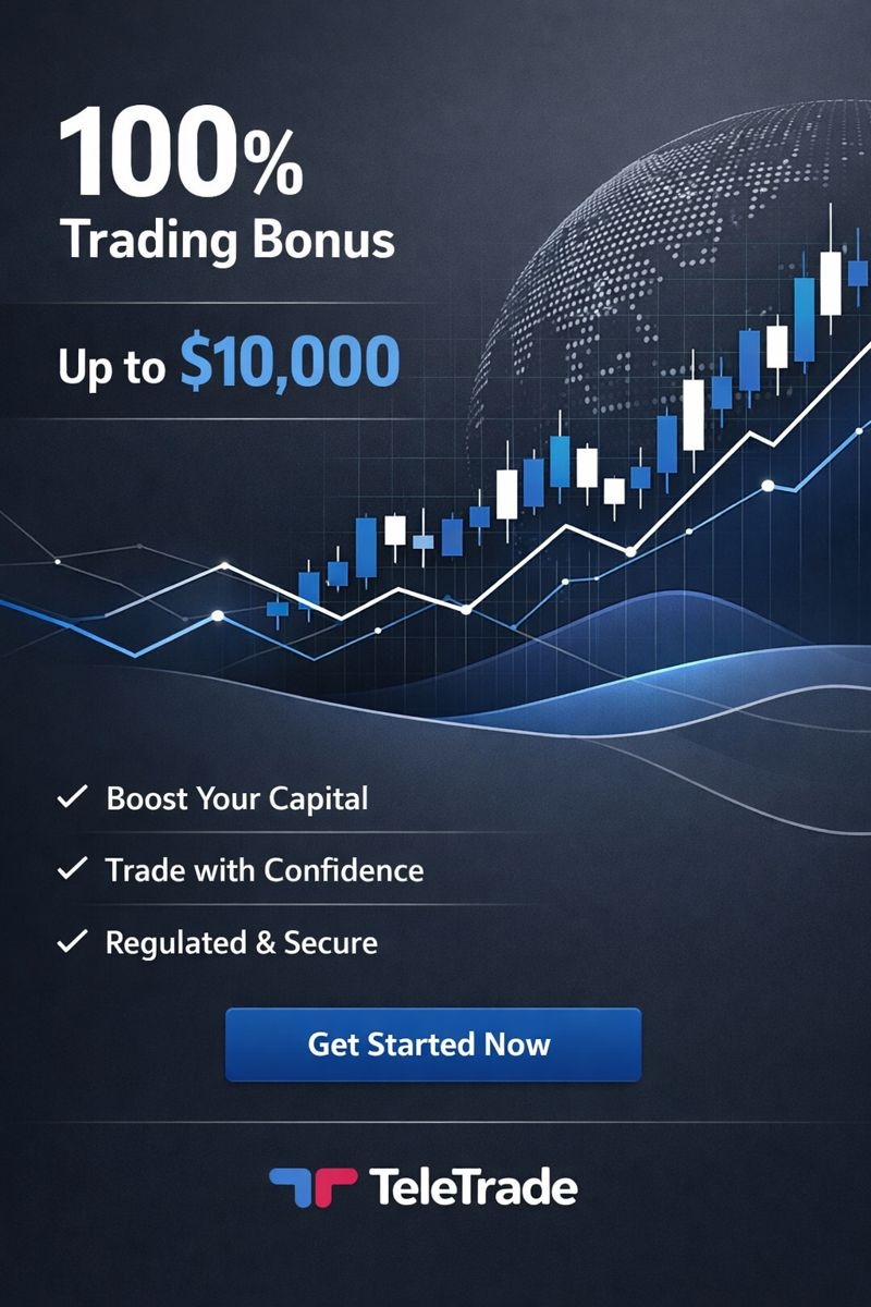 Limited-Time Offer: TeleTrade’s 100% Tradable Bonus Boosts Deposits Up to $10,000
