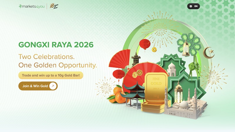 Celebrate Gongxi Raya 2026 with Markets4you: Trade to Win Up to a 10g Gold Bar