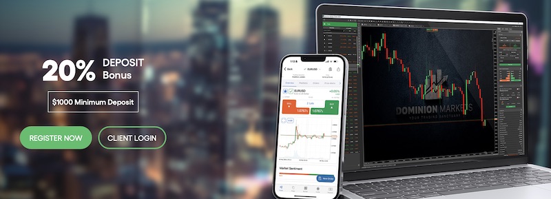 Dominion Markets - 20% Deposit Bonus