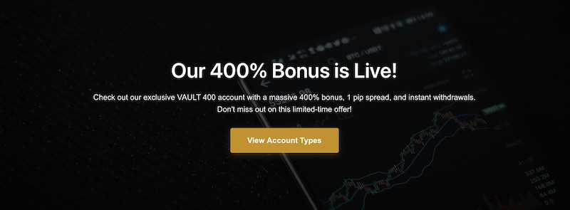 Vault Markets - 400% Deposit Bonus