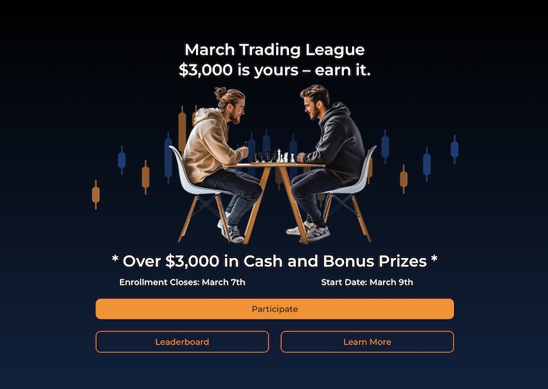 Upcoming March Monthly Trading League by ITB: $3,000 Up for Grabs – Are You Ready to Compete?