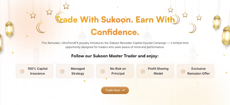UltraTFX Launches Sukoon Ramadan Campaign: Trade with 100% Capital Protection and Profit Sharing