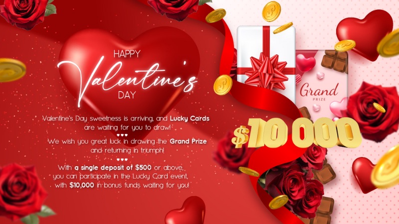 AUS GLOBAL Launches Valentine’s Day Lucky Card Event with $10,000 in Bonus Prizes