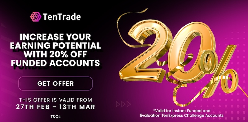 March 2026: TenTrade Launches 20% Discount on Funded and TenExpress Challenge Accounts
