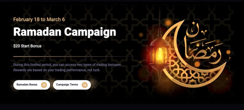 OtetMarkets No Deposit Bonus - $20 Ramadan Bonus